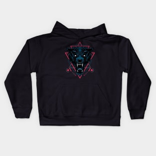 The Dark Wolf sacred geometry Kids Hoodie